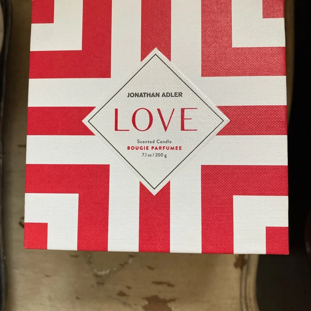 Jonathan Adler Vices Red and White Stripe Box